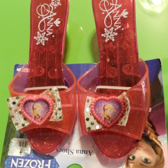 Disney Frozen Anna & Elsa Sparkle Shoes Toddlers Dressup Pretend roleplay NWT - Picture 4 of 15
